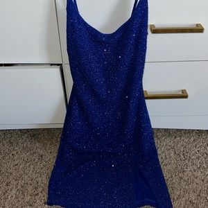Sparky Royal Blue mini bodycon Dress